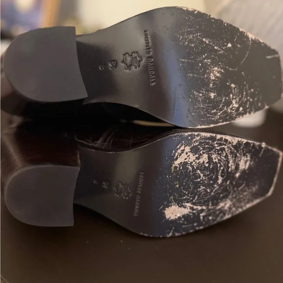 Loeffler Randall Dark Brown Croc-Embossed  Knee Boots- Leather - Picture 8 of 8